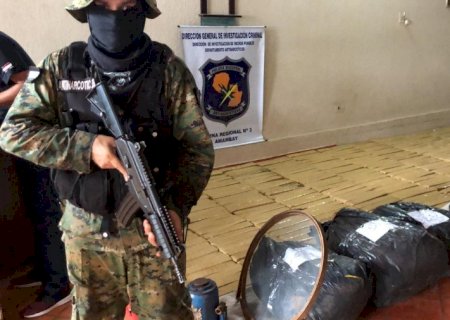 Polícia paraguaia apreende carga de maconha com destino ao Brasil 