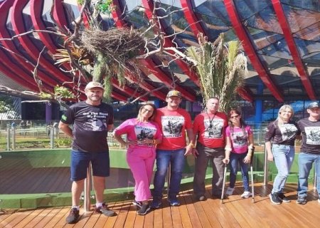Grupo de motociclistas do Paraná se aventura em duas rodas para conhecer Bioparque Pantanal