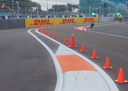 Pista de GP Miami é arrumada para corrida deste domingo