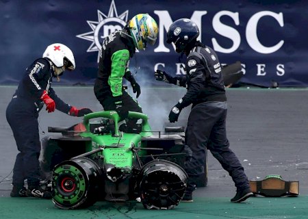 GP de São Paulo: Bortoleto bate forte na última volta e abandona sprint