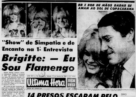 Você sabia? Brigitte Bardot namorou ex-jogador do Flamengo e já se declarou rubro-negra