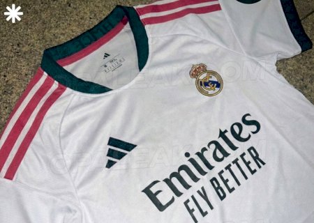 Uniforme do Real Madrid para a próxima temporada vaza; imagens indicam detalhes em verde e rosa