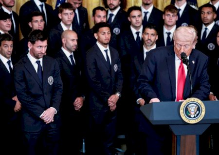 Donald Trump elogia Palmeiras em evento com Inter Miami: "Melhor time do Brasil"