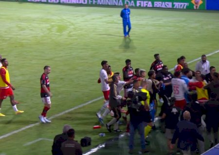 Confusão marca o fim de Bragantino x Flamengo; veja vídeo