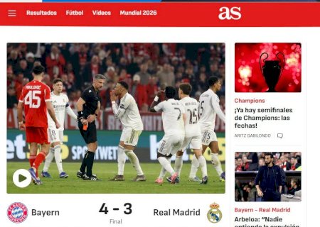 Imprensa de Madri exalta Real após eliminação diante do Bayern e detona: "Árbitro infame"