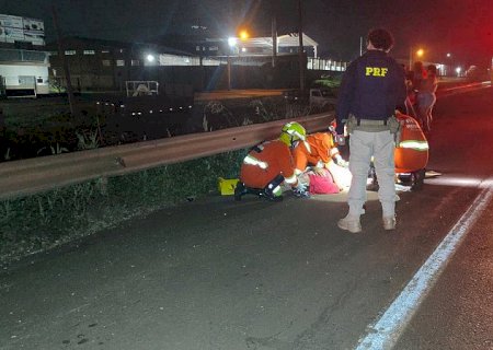 Homem de 56 anos é atropelado ao tentar atravessar a BR-163 em Dourados