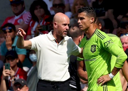 Ten Hag lembra trabalho com Cristiano Ronaldo no United: "Me decepcionou muito"