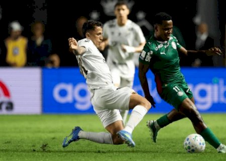 Empate com Santos mant&eacute;m Palmeiras atr&aacute;s do Flamengo no Brasileir&atilde;o